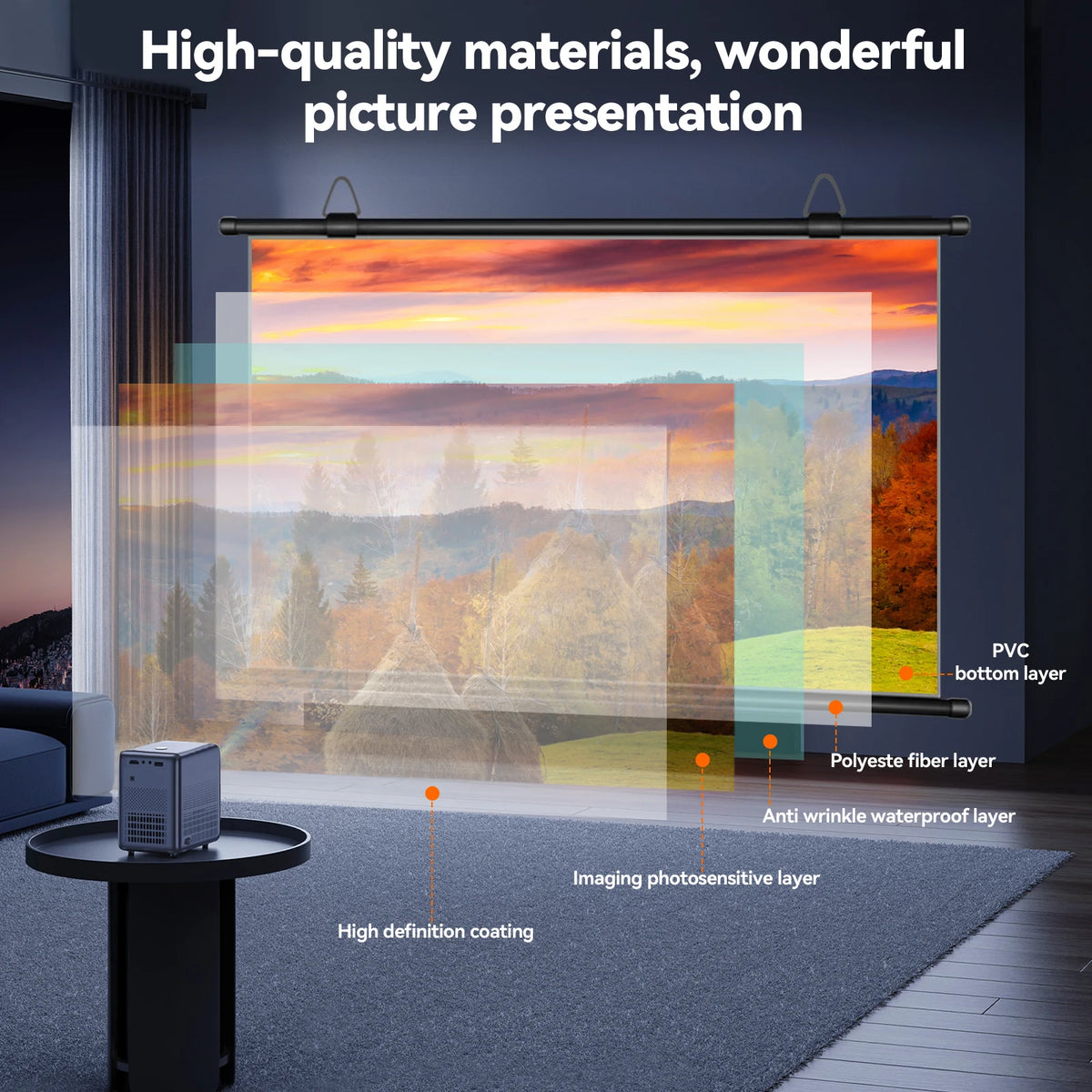 72Inch 4k Projection Screen
